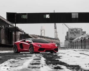 2017 Lamborghini Aventador LP700-4 Rosso Efesto on ADV.1 Wheels (ADV7 TRACK SPEC CS)